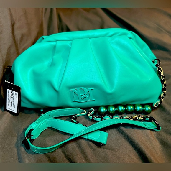 Badgley Mischka Teal Bag with Strap - Picture 1 of 4